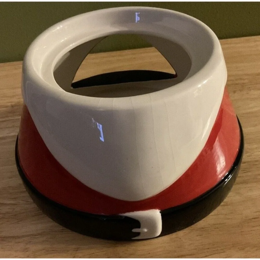 Santa Claus Fondue Set, Ceramic, With Fondue Fork.‎